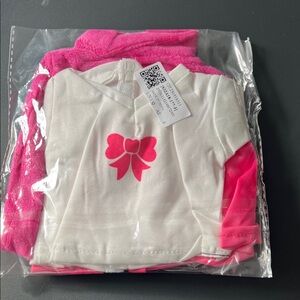 My Life Doll White and Pink Bow T-Shirt with Pink Fleece Vest and Pink Skirt!